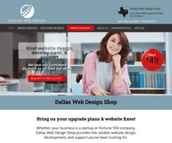 Dallaswebdesignshop.com(Dallas Texas Web Design) Screenshot