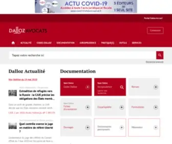 Dalloz-Avocats.fr(Tout Dalloz pour les avocats) Screenshot