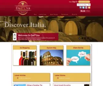 Dalluva.com(Buy Italian Wines Direct from a Private Importer) Screenshot