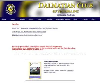 Dalmatian.asn.au(Dalmatian Club of Victoria) Screenshot
