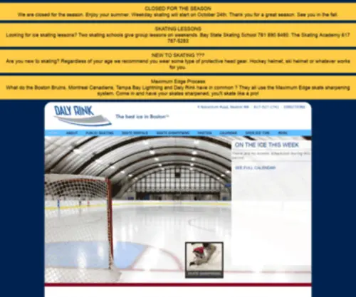 Dalyrink.org(The Daly Rink) Screenshot