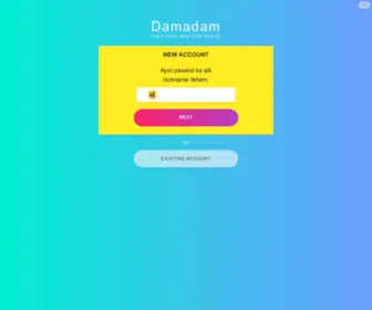 Damadam.pk(New user registration) Screenshot