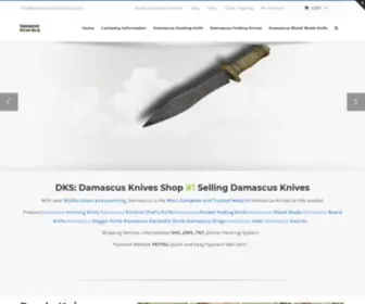 Damascusknivesshop.com(Damascus Knives Shop Is Selling Custom Handmade Damascus) Screenshot