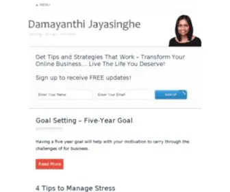 Damayanthijayasinghe.com(Online Marketing & Home Business) Screenshot