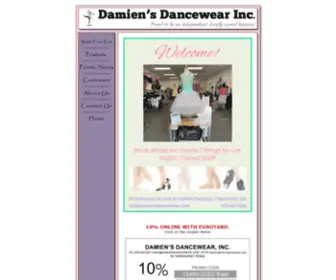 Damiensdancewear.com(Damiensdancewear) Screenshot