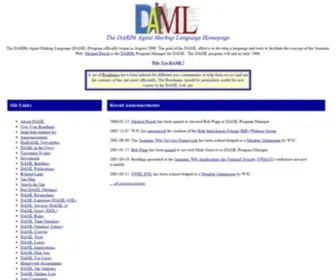 Daml.org(DARPA Agent Markup Language) Screenshot
