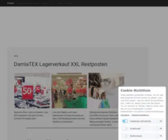 Damlatex-Holding-GMBH.de(DamlaTEX Lagerverkauf XXL Restposten) Screenshot