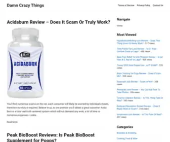 Damncrazythings.com(Damn Crazy Things) Screenshot