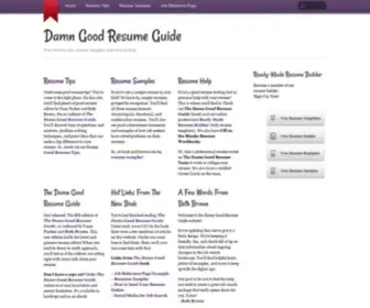 Damngood.com(Damn Good Resume Guide) Screenshot