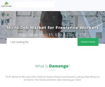 Damongo.com(Micro Job Market for Freelance Workers) Screenshot