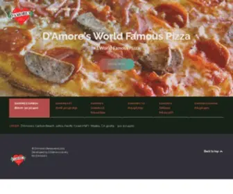 Damorespizza.com(D'Amores Famous Pizza) Screenshot