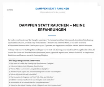 Dampfenstattrauchen.net(Dampfen statt Rauchen) Screenshot