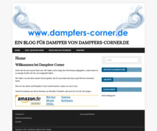 Dampferscorner.de(Ein Blog für Dampfer von dampfers) Screenshot