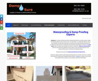 Dampsure.co.za(Your one stop damp solution shop) Screenshot