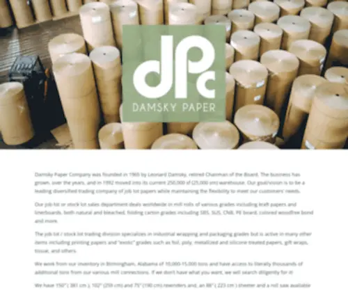 Damskypaper.com(Damsky Paper Company) Screenshot