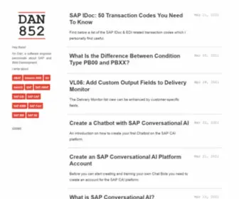 Dan852.com(Daniel Knapp) Screenshot