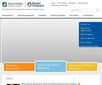 Danafarberbostonchildrens.org(Pediatric Oncology and Hematology) Screenshot