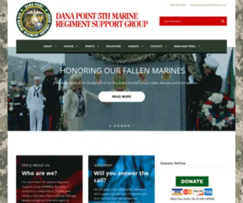 Danapoint5Thmarines.com(Dana Point 5th Marine Regiment Support Group Dana Point 5th Marine Regiment Support Group Charity) Screenshot