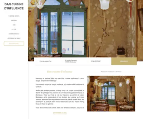 Danbordeaux.com(Bienvenue sur le site du restaurant Dan cuisine d'influence à Bordeaux) Screenshot