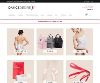 Dancedesire.com.au(Australia's Largest Online Dance Store) Screenshot