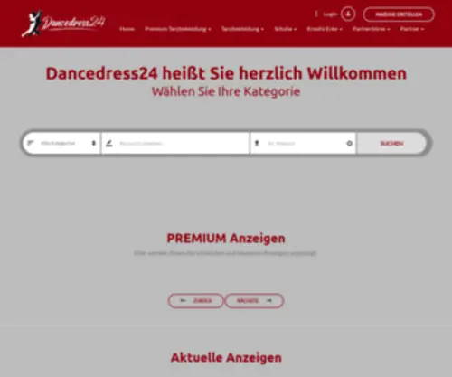 Dancedress24.de(Tanzbekleidung und Schuhe) Screenshot