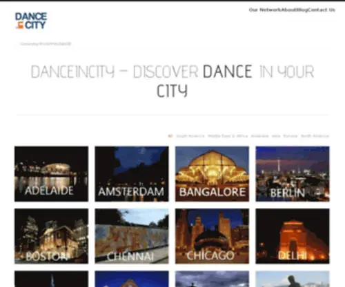 Danceincity.com(DanceinCity Worldwide) Screenshot