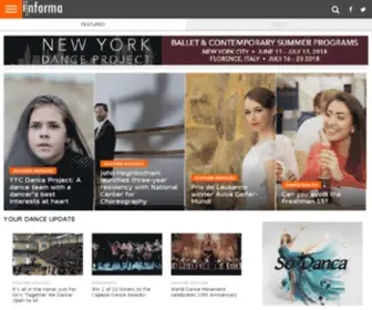 Danceinforma.com(Dance Informa Magazine) Screenshot