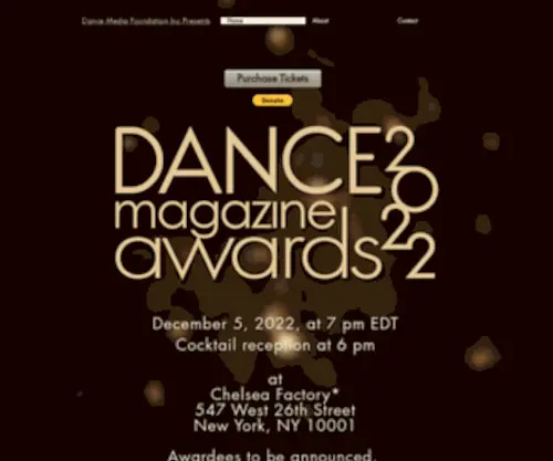 Dancemediafoundation.org(Dance Media Foundation presents Dance Magazine Awards) Screenshot
