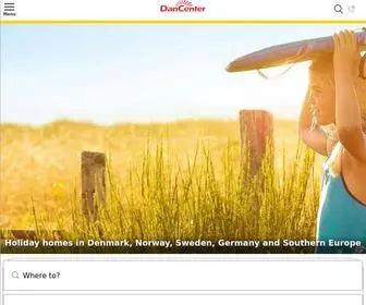 Dancenter.com(Holiday homes in Denmark) Screenshot