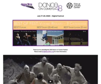 Danceoncamerafestival.org(DANCE ON CAMERA FESTIVAL 2020) Screenshot