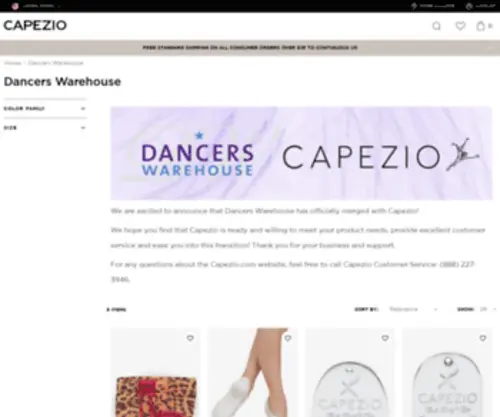 Dancerswarehouse.com(Dancerswarehouse) Screenshot