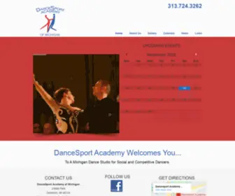 Dancesportacademy.com(DanceSport Academy of Michigan) Screenshot