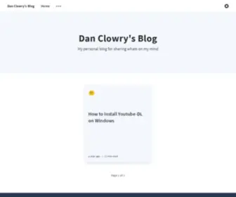 Danclowry.com(Dan Clowry's Blog) Screenshot