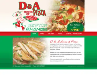 Dandahouseofpizza.com(D & A House of Pizza) Screenshot