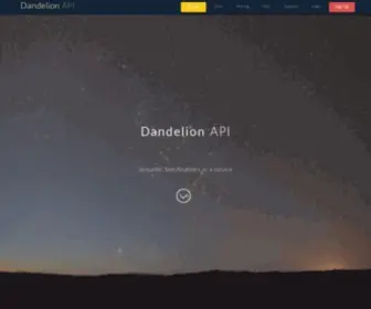 Dandelion.eu(Semantic Text Analytics API) Screenshot