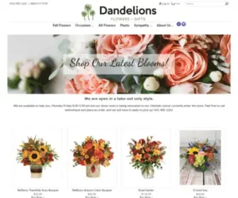 Dandelionsflowers.com(Eugene Florist) Screenshot