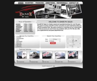 Danderv.com(DandE RV Sales) Screenshot