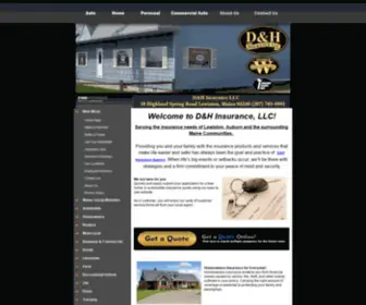 Dandhinsuranceagency.com(D&H Insurance Lewiston ME) Screenshot