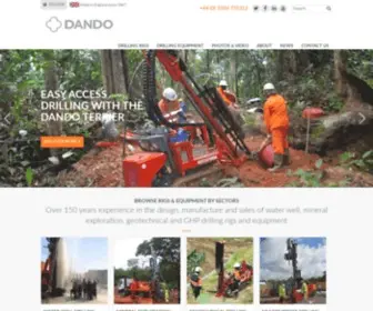 Dando.co.uk(Drilling Rig Manufacturer) Screenshot