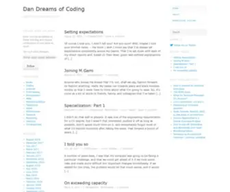 Dandreamsofcoding.com(Dan Dreams of Coding) Screenshot