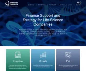 Danforthadvisors.com(Finance Support and Strategy for Life Science Companies) Screenshot