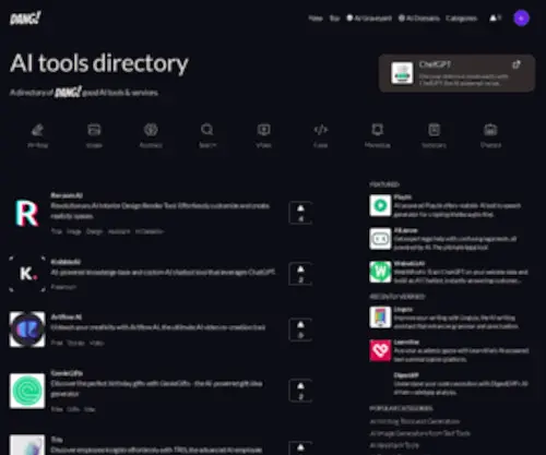Dang.ai(AI Tools Directory) Screenshot