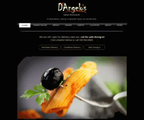 Dangelositalian.com(D'Angelo's Italian Ristorante') Screenshot