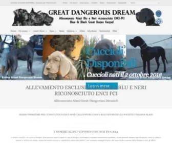 Dangerousdreamalani.com(Allevamento Alani Blu e Neri Great Dangerous Dream) Screenshot