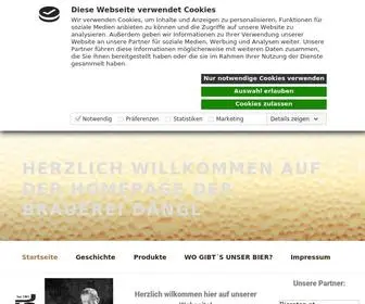 Danglbier.at(HERZLICH WILLKOMMEN Auf der Homepage der Brauerei Dangl) Screenshot