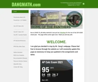 Dangmath.com(Mr. Dang's page) Screenshot