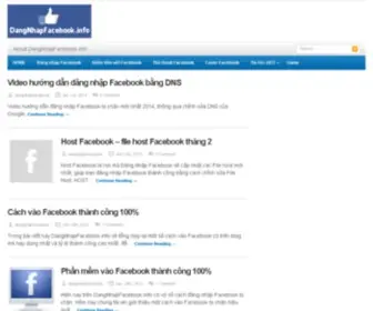 Dangnhapfacebook.info(ĐĂNG NHẬP FACEBOOK) Screenshot