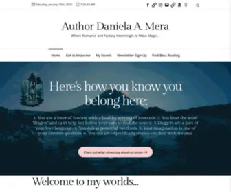 Danielaamera.com(Where Romance and Fantasy Intermingle to Make Magic) Screenshot