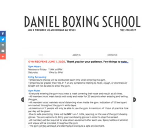 Danielboxingschool.com(Danielboxingschool) Screenshot