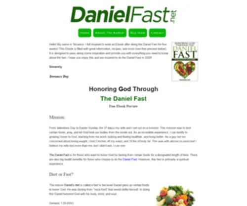 Danielfast.net(Danielfast) Screenshot